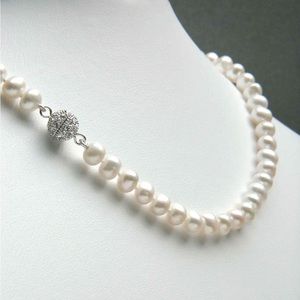 Ti Adoro Jewelry. Perla Necklace (20405). Silver. Pearl.